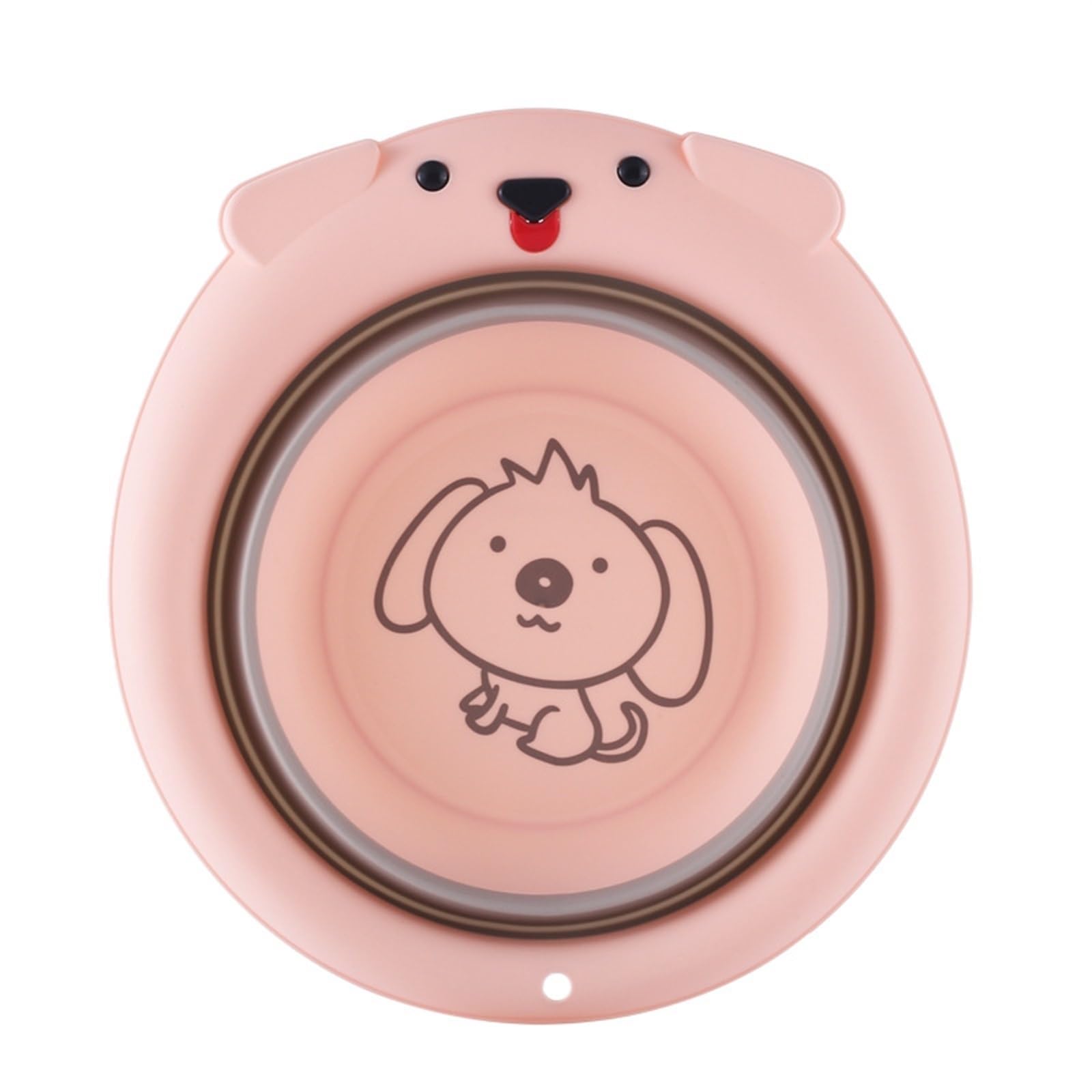 JINGYAN Collapsible washing up Bowls Folding basin washbasin portable home bathtub product(Pink)