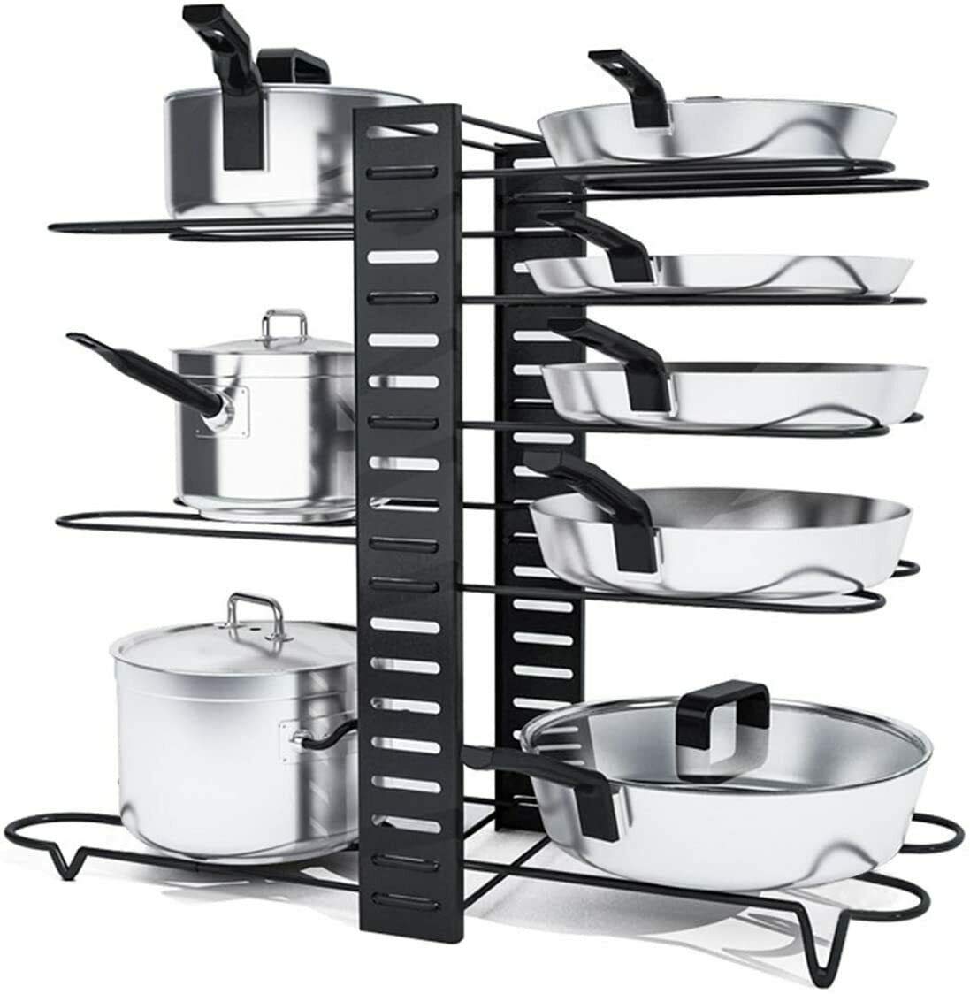 Hygrad 8 Tier Adjustable Cabinet Organiser Pots & Pans Dishes Organiser Stand Cupboard