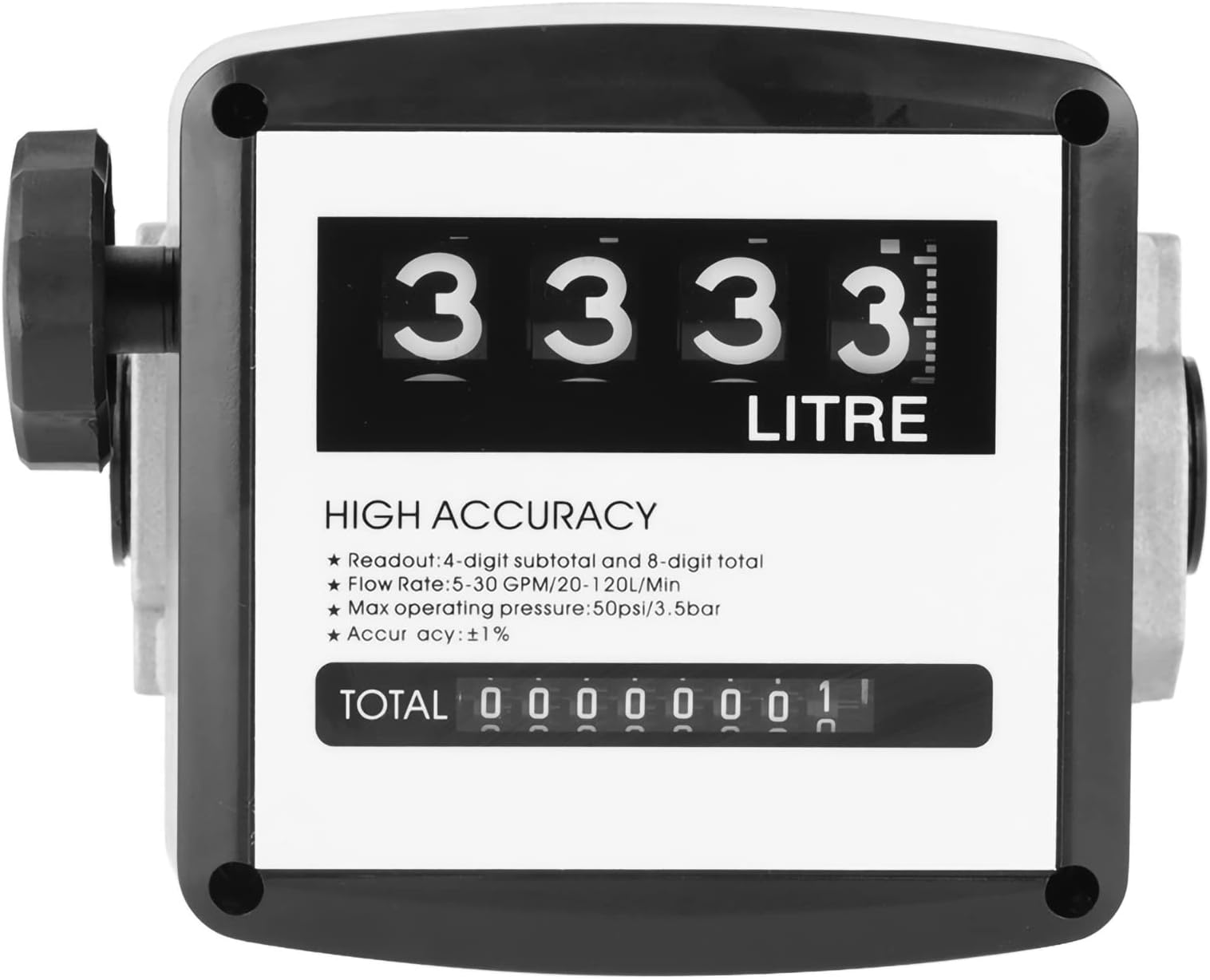 Mechanical Fuel Meter, 1% High Accuracy 1 Inch 4 Digital Gas Flow Meter Flow Counter