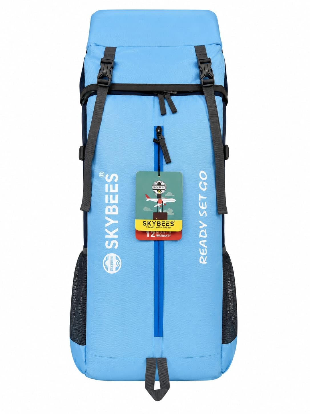 50L Travel Backpack for Men & Women | Water-Resistant Trekking & Hiking Rucksack | Lightweight Camping & Adventure Bag with Multiple Compartments, Laptop Sleeve, Blue-picture-32
