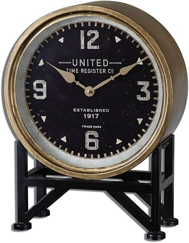 Miniatura 4 de Uttermost Reloj de mesa Shyam Vintage Brass de 16" de alto
