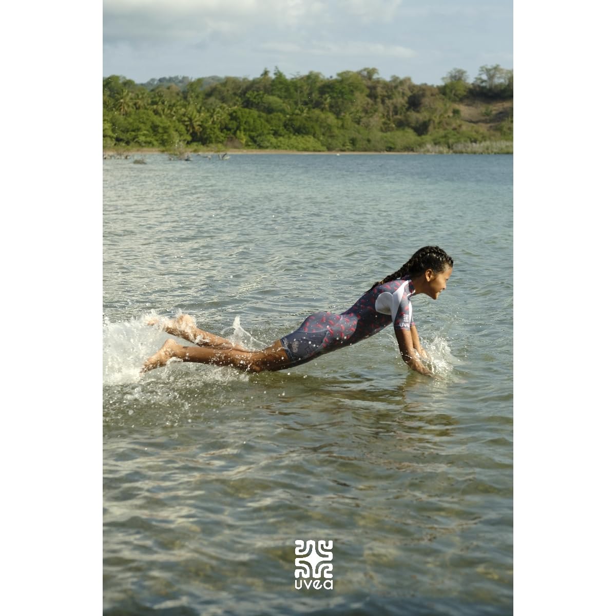 Wonder BrandsGirls UVEA00002 Flamingo Swimsuit