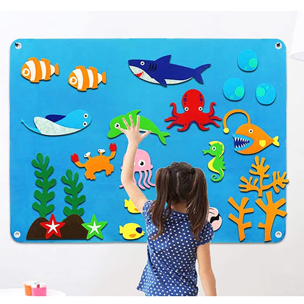 Montessori Filz Story Board - 104 X 75 Cm Bauernhof-Set Für Kinder Ab 3 Jahre | Lernspielzeug Mit Tieren