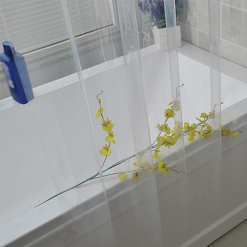 ARINAL Cortina de Ducha Transparente PEVA Impermeable baño Ducha habitación partición Cortina baño Cortina (Size : W180xH200cm)