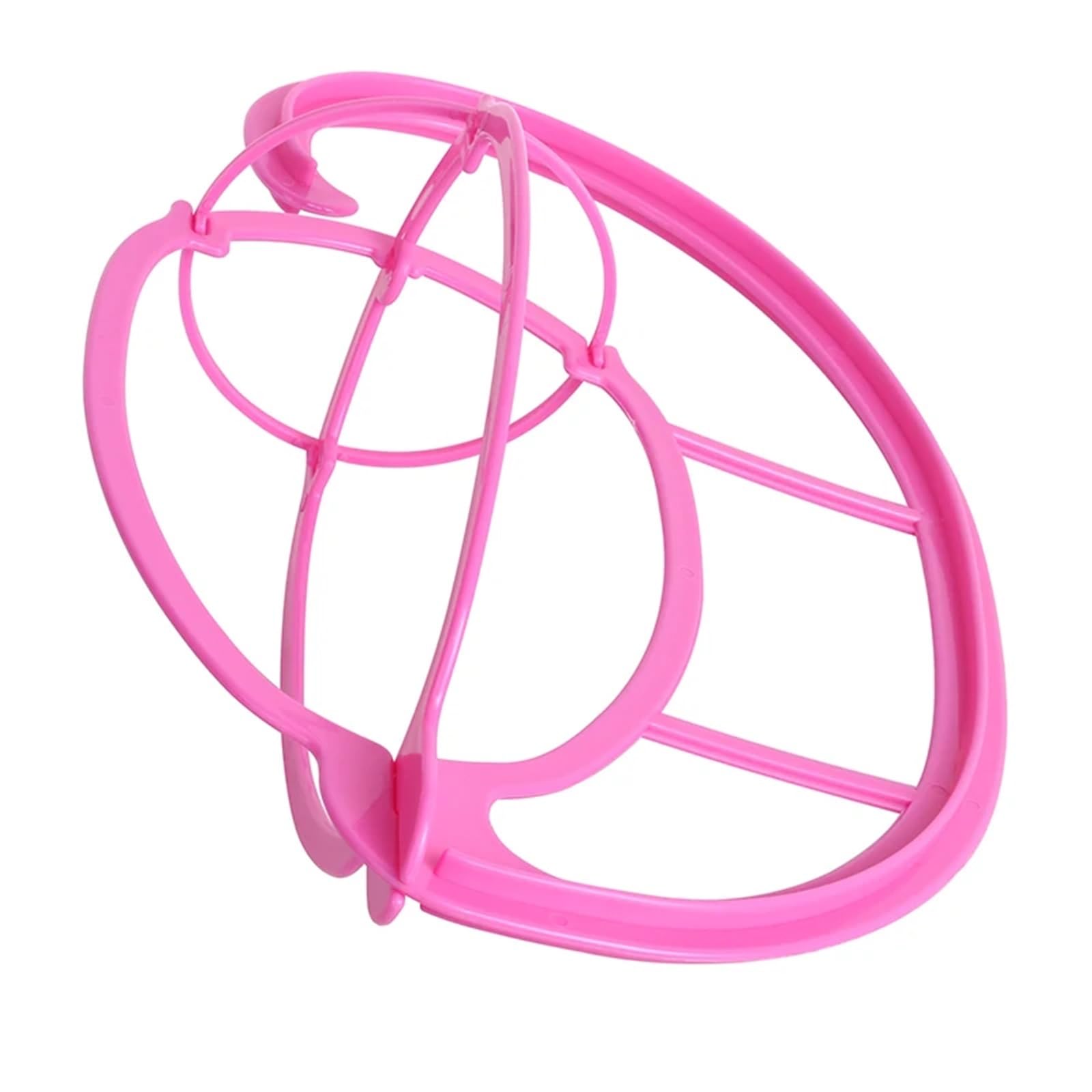 FDzkrtvm Plastic Folding Wig Stand, Detachable Plastic Hanging Wig Holder Storage Head Cover Support Frame 4 Pcs Multicolor(Pink)