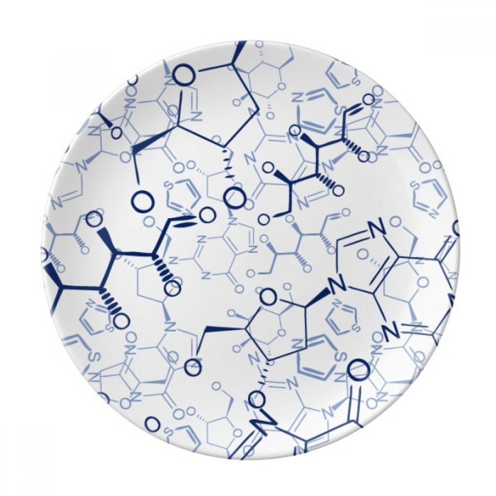 Porcelaine décorative structure chimique bleue multicolore premium pour art de la table 21cm