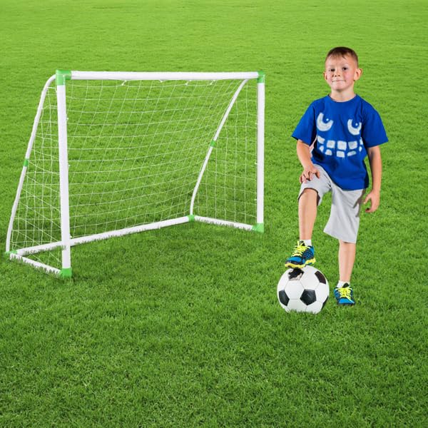 for Kid, 6' x 4' Soccer Goal Training Set, Steel Tube Soccer Goal Training Set,Portable Soccer Nets,Soccer Goals for Backyard,Portable Soccer Nets Training Equipment Soccer