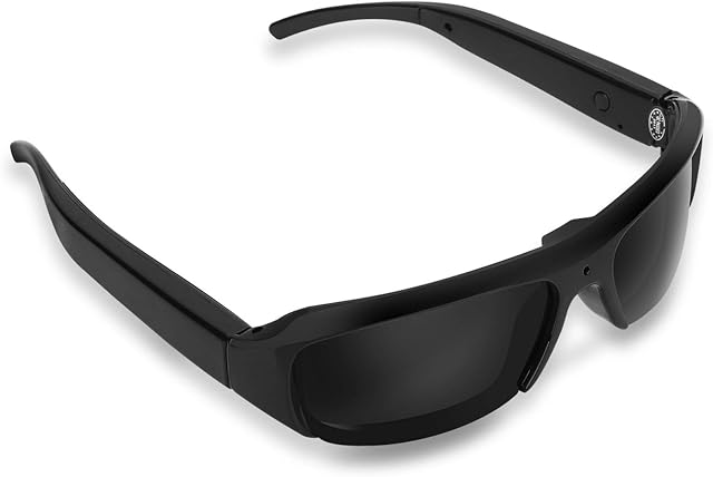 1080P HD Glasses Camera, Outdoor Sports Mini Camera, Video Camcorder, USB Rechargeable Sunglasses Camera, Support Max 32GB External TF Card, for Cycling, Skiing