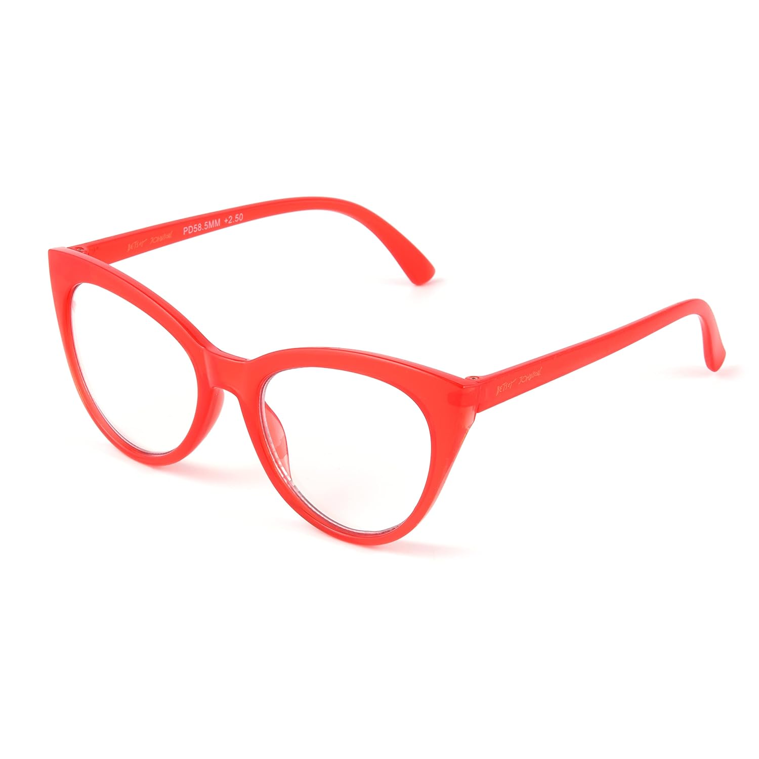 Betsey Johnson womens Rhett Blue Light Glasses Reading Glasses Shiny Red 62mm US
