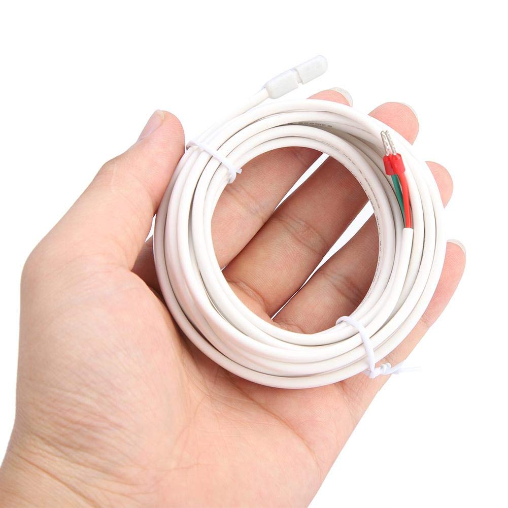 VOBOR Termostat sonda czujnikowa 3 m, sonda RTD, czujnik temperatury podłogowej, kabel sondy, ogrzewanie podłogowe, termostat, akcesoria do systemu ogrzewania podłogowego, termostatu
