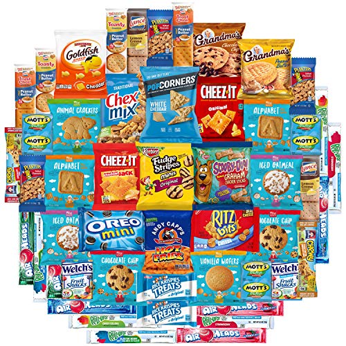 Snacks Care Package Mix Variety Pack of Chips, Cookies, Candy, Care Package to Friends and Family (50 Count)