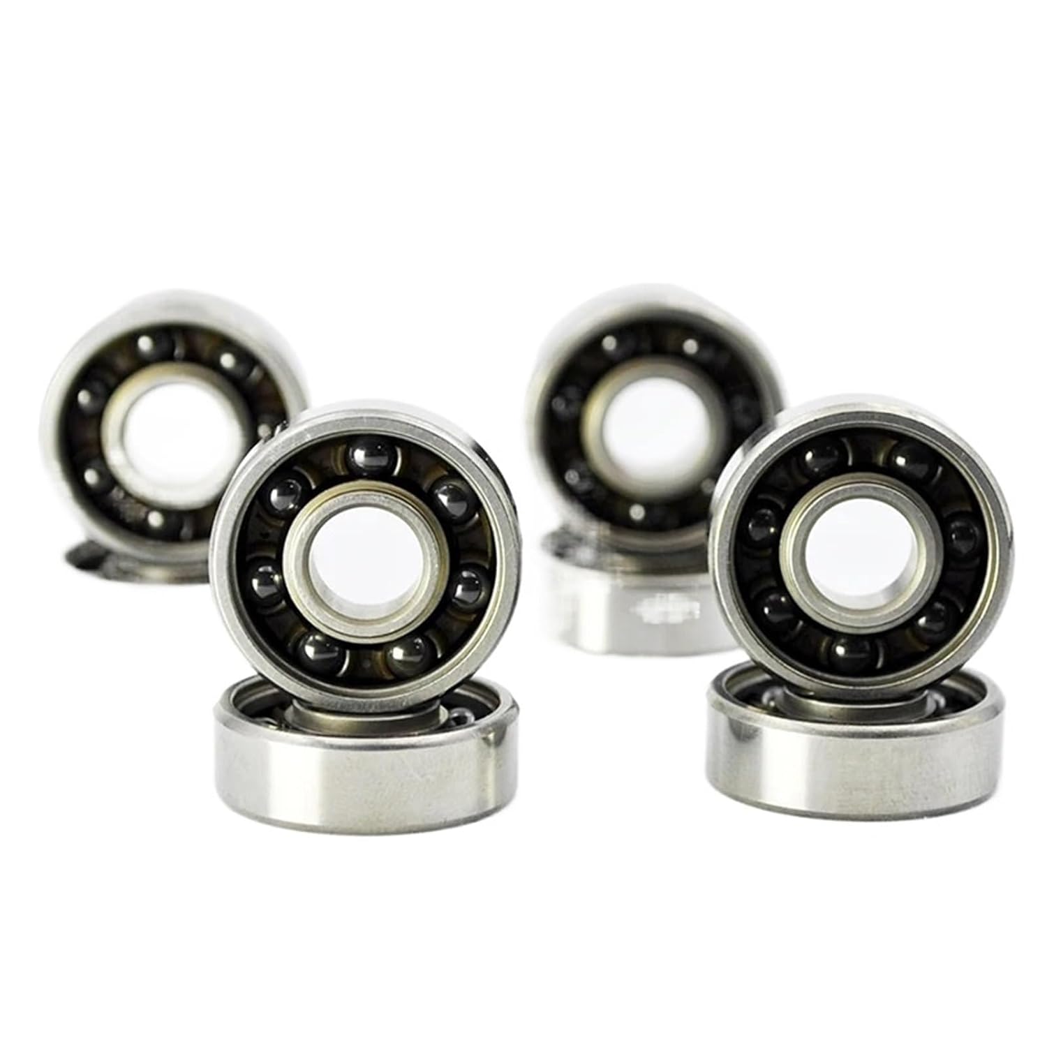 8pcs Stainless Steel S608 ZZ Si3N4 Hybrid Ceramic Ball Bearing 8 * 22 * 7mm 608 2RS 608RS Roller Skate Skateboard Longboard Bearings
