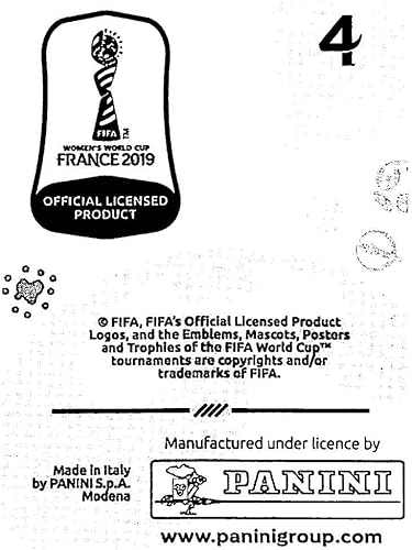 Miniatura 2 de 2019 Panini FIFA Women's World Cup France Album Stickers (Individual Sticker Only) Soccer #4 Official Trophy Foil 2 Inch by 2 12 Inch Collectible