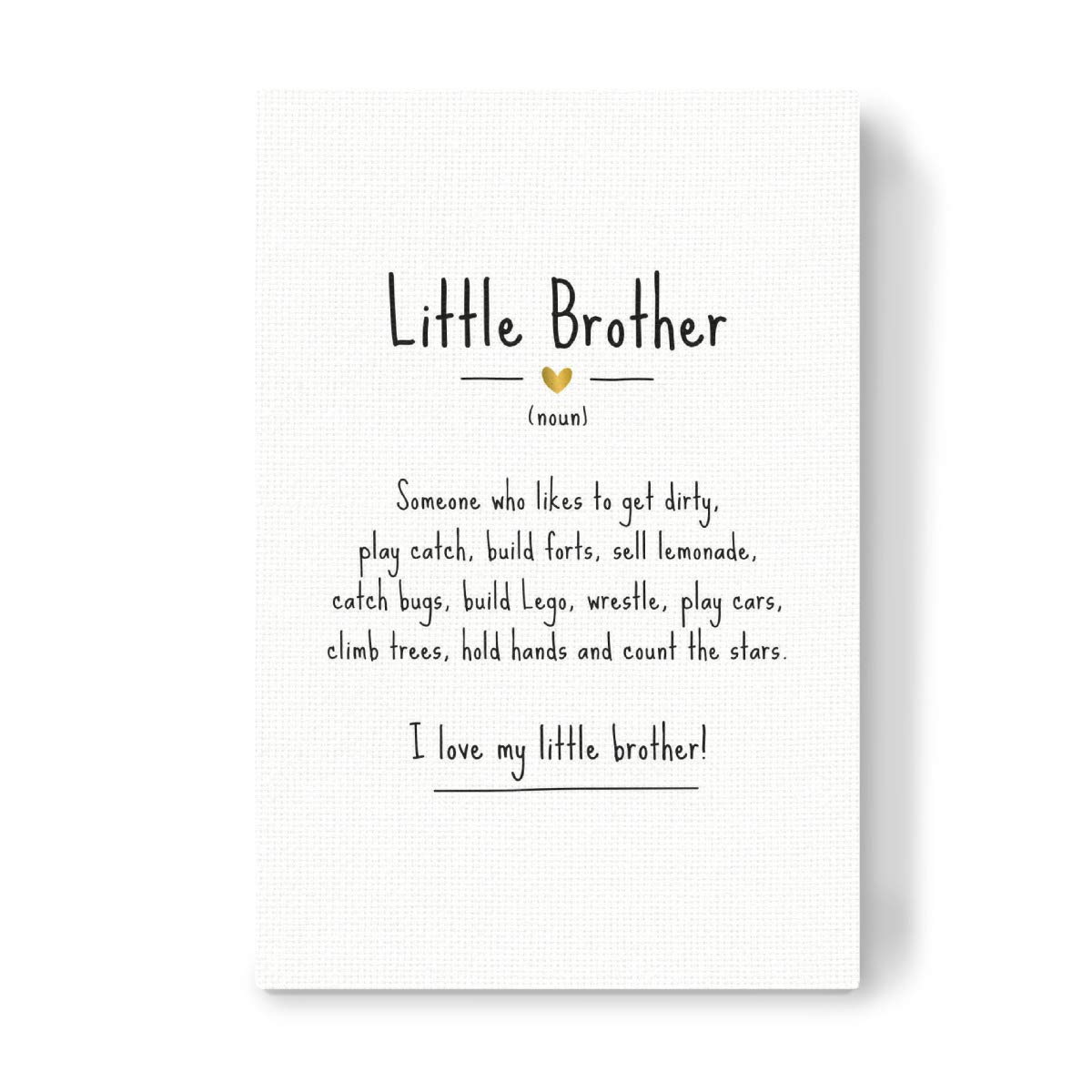 artboxONE Leinwand 60x40 cm Typografie Little Brother | Definition von MAN ON THE Milky Way