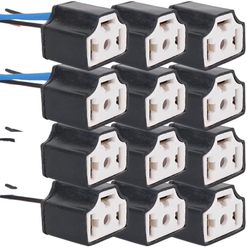 Ceramic L*/ED Headlight Socket Car Headlight Replacement Repair Bulb Holder Connector Plug Auto Bulb Wire Socket 20/2pcs(20pcs)