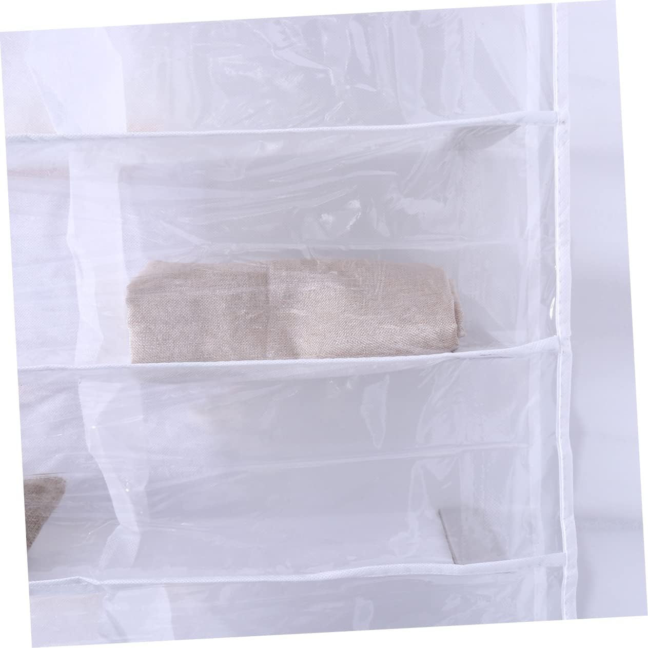 BESTYASH Over the Door Shoe Organizer with Large Capacity Hanging Storage Rack for Closet Bedroom Dorm Space Saving Holder for Shoes Slippers Scarves and Small Items White