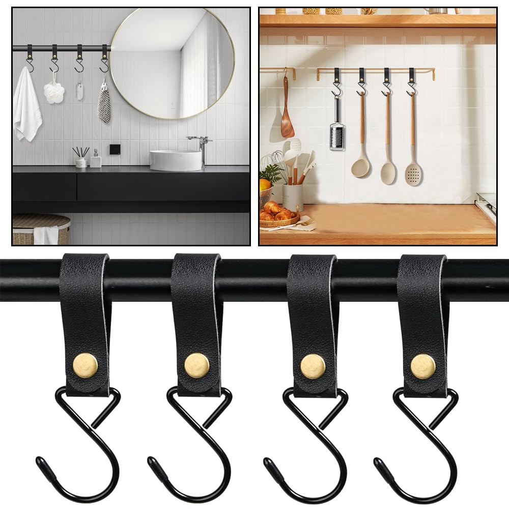 Suspension Plante Lot De 10 Crochets De Suspension En S Noirs Avec Sécurité Pour Tringle à Vêtements Pour Cuisine, Atelier, Salle De Bain, Jardin, Chambre à Coucher, Extérieur Crochet S