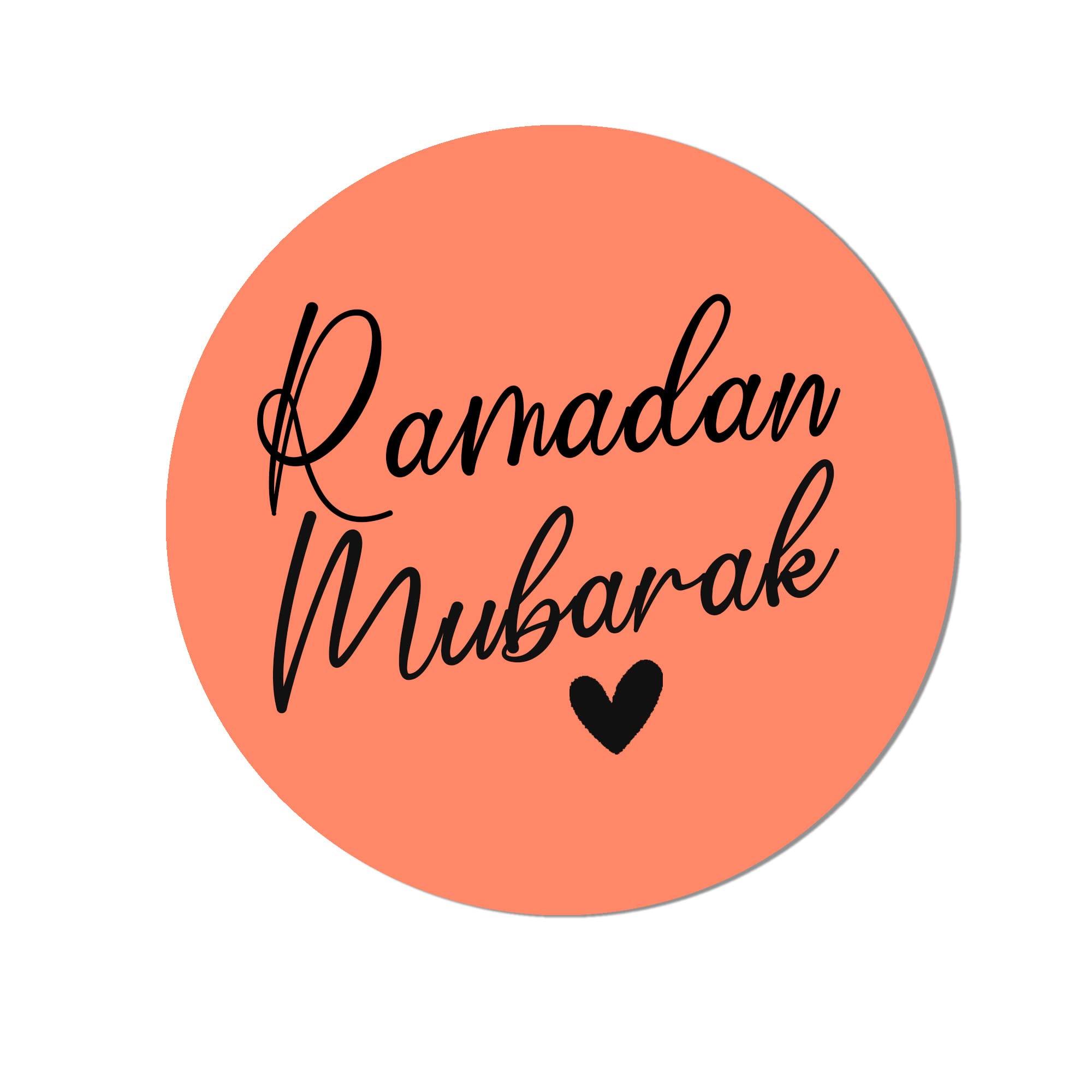 Treasured Forever Orange Ramadan Mubarak - Eid Muslim Celebration 35 Sticker (37Mm)