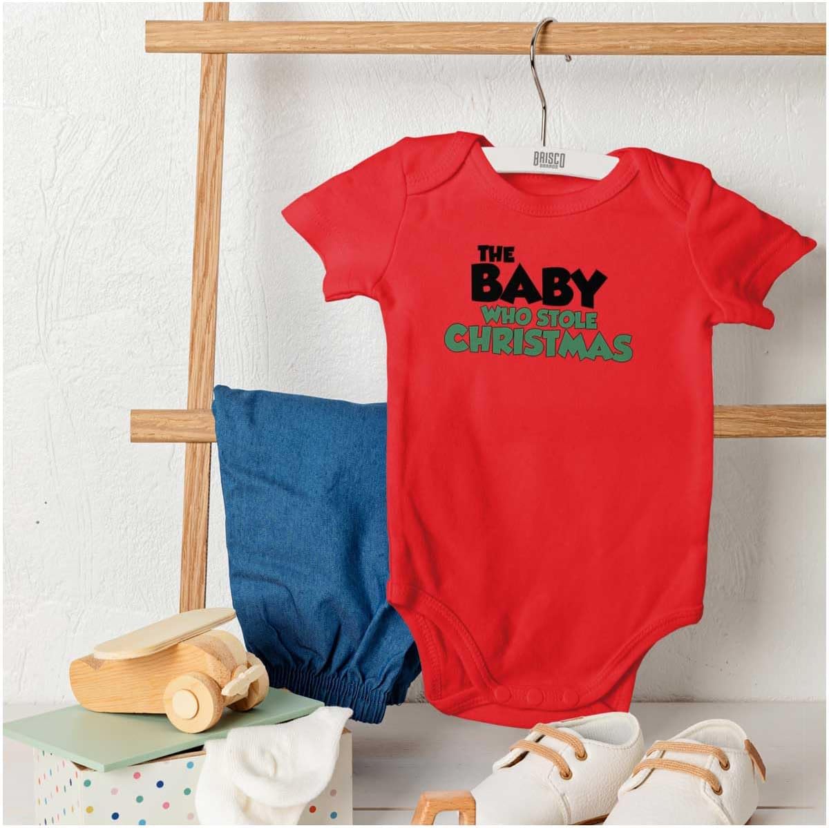 Brisco Brands Xmas Babies Who Stole Christmas Baby Romper Boys or Girls