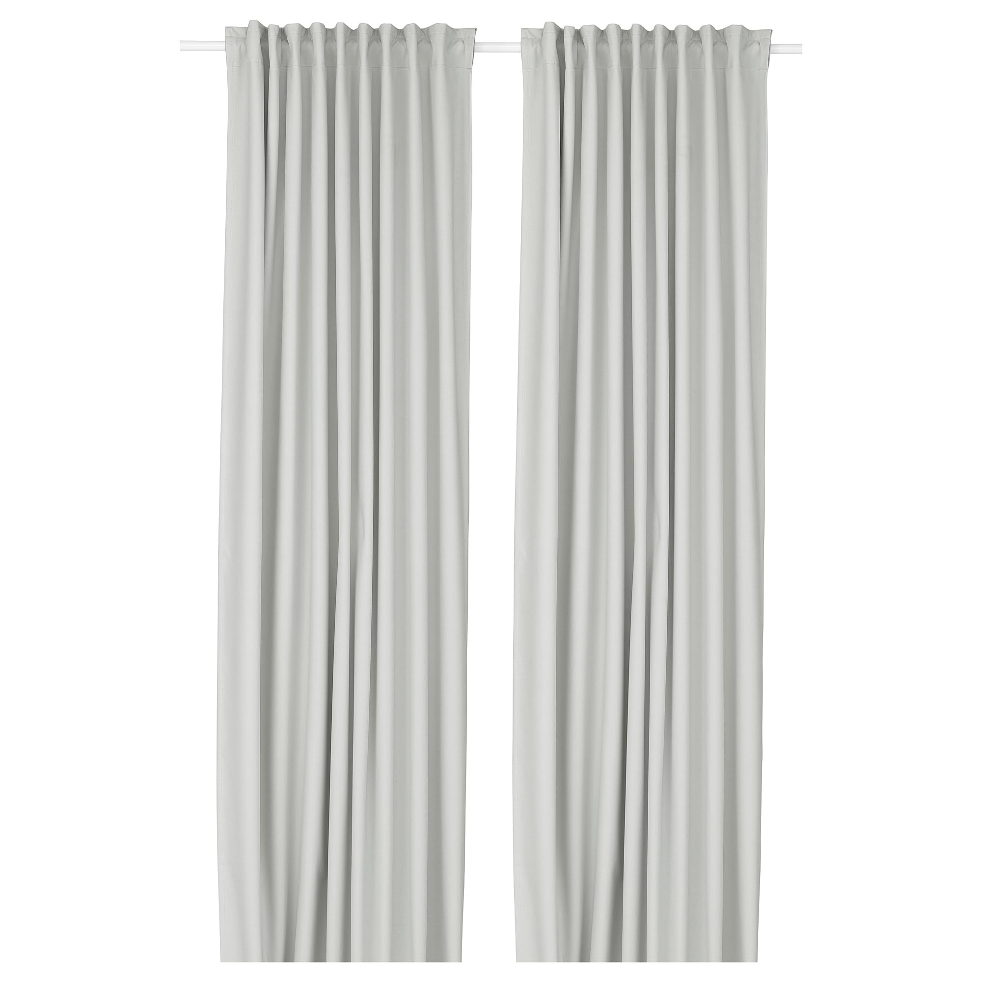 Rideaux occultants blancs KORGMOTT pour stopper la lumière sur de grandes fenêtres