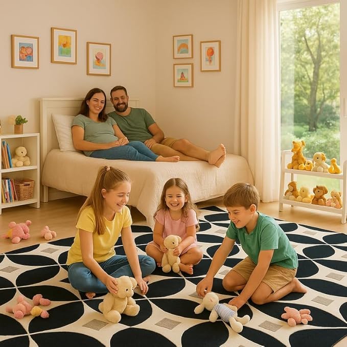 Image of Luxurious Tufted Woolen Carpet Collection Size 3 X 5 Feet (Color-Multi)