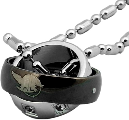 Vista 2 de Anime Akame Ga Kill - Colgante de doble anillo de cadena Tatsumi para cosplay