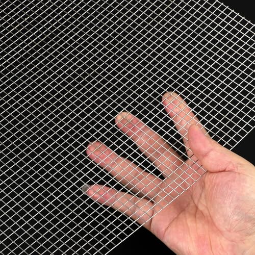 2Pcs 304 Pretty Sturdy 12”X 24”(310mm X 610mm), 5 Mesh Wire Mesh Screen, Stainless Screen, Mesh Screen Never Rust, Hard and Heat Resisting Wire Mesh Used for Many Projects (2)