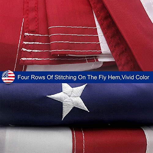 5x8 American Flag for Outside, Best Embroidered Stars And Sewn Stripes, 210D Heavy Duty Polyester, Suitable For Outdoor High Winds Areas (American flag 5x8 FT) by Boonipet - Image 5