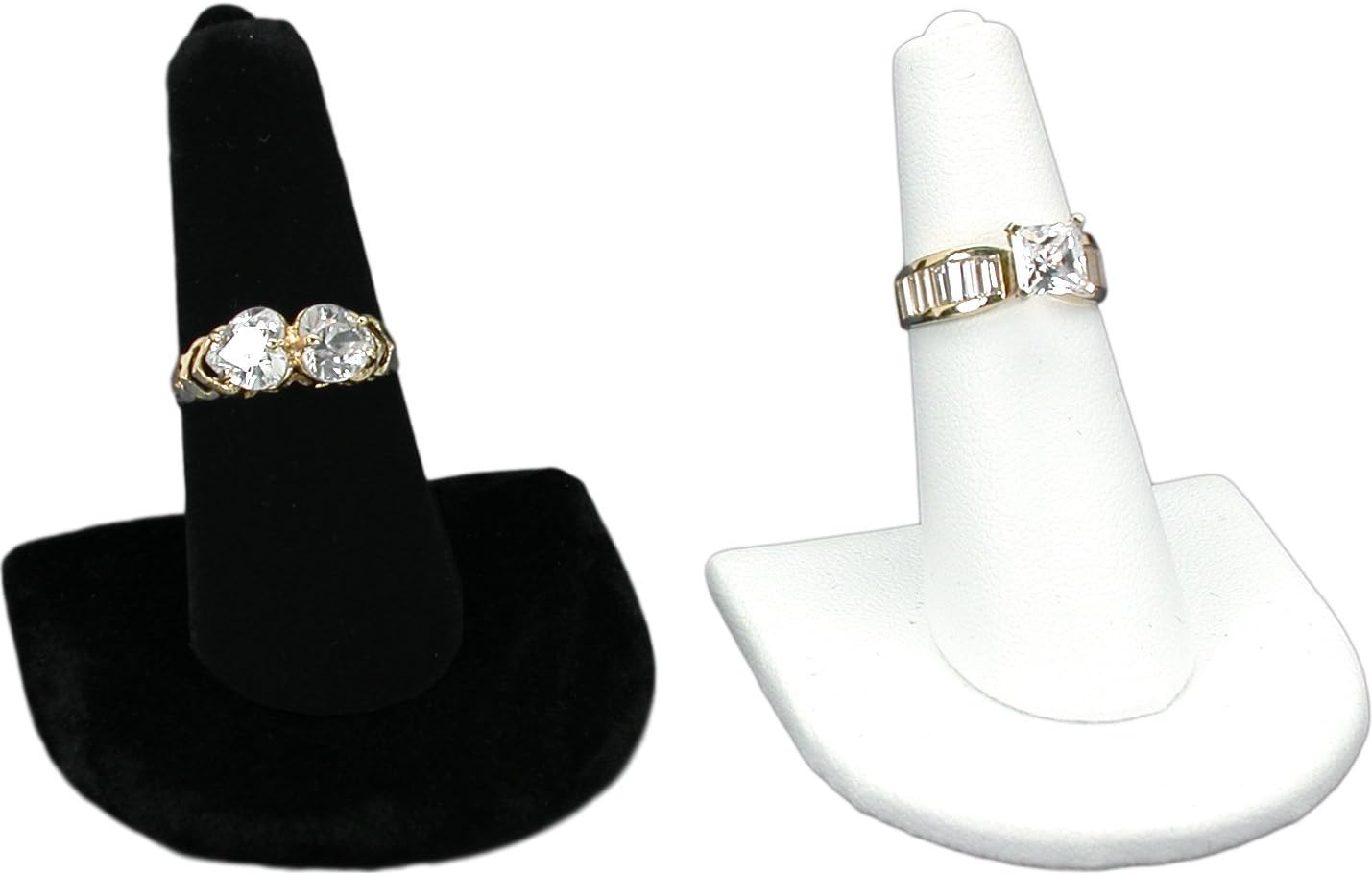 FindingKing Black Velvet & White Jewelry Display 11 Pc Set Bonus