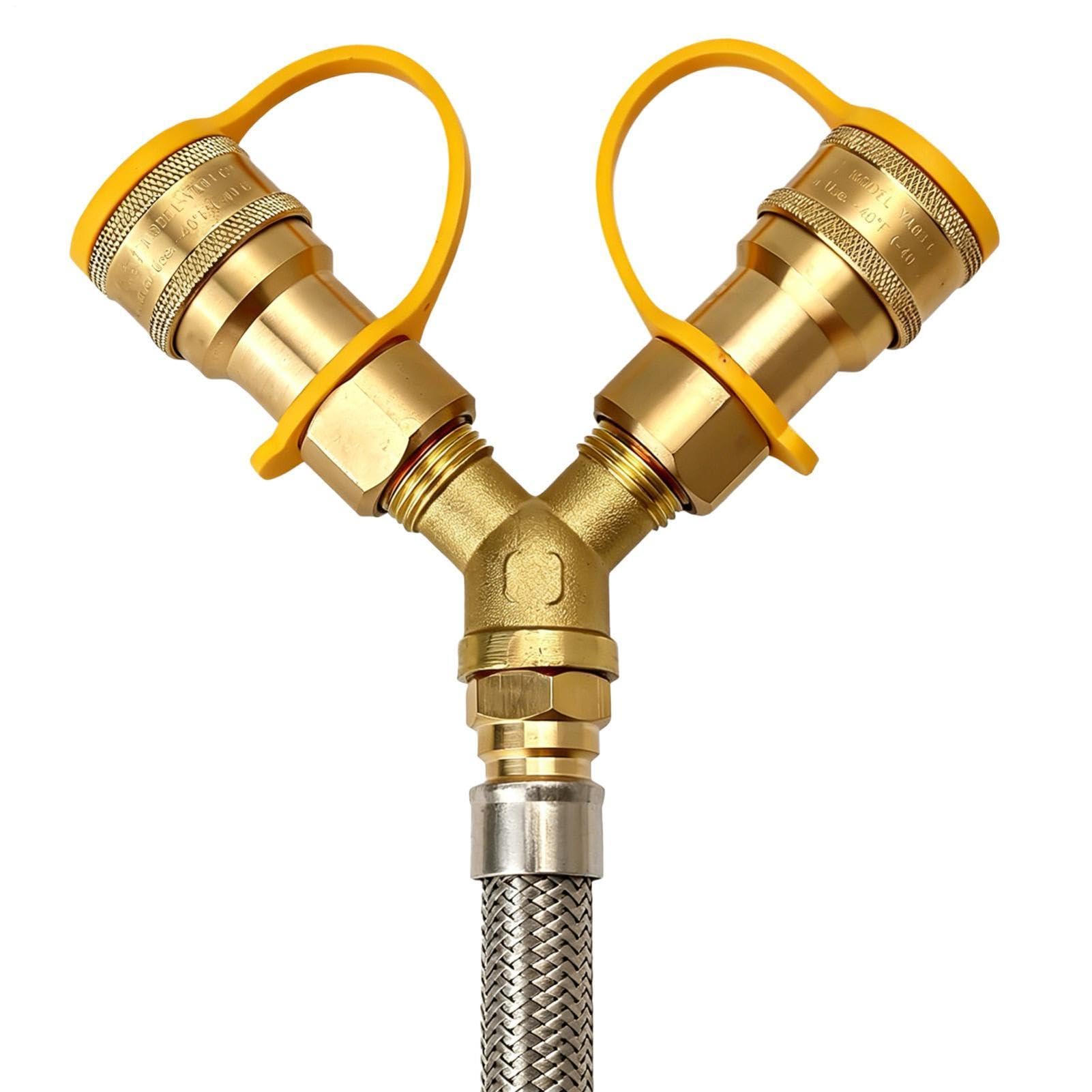 Conexión Rápida De Gas Equipo Portátil En Latón Con Desconexión Rápida | Kit Conexión Instantánea Gas Latón Para Hogar, Interior, Exterior, Cocina, Baño, Parrilla, Barbacoa, Soldadura Y Corte
