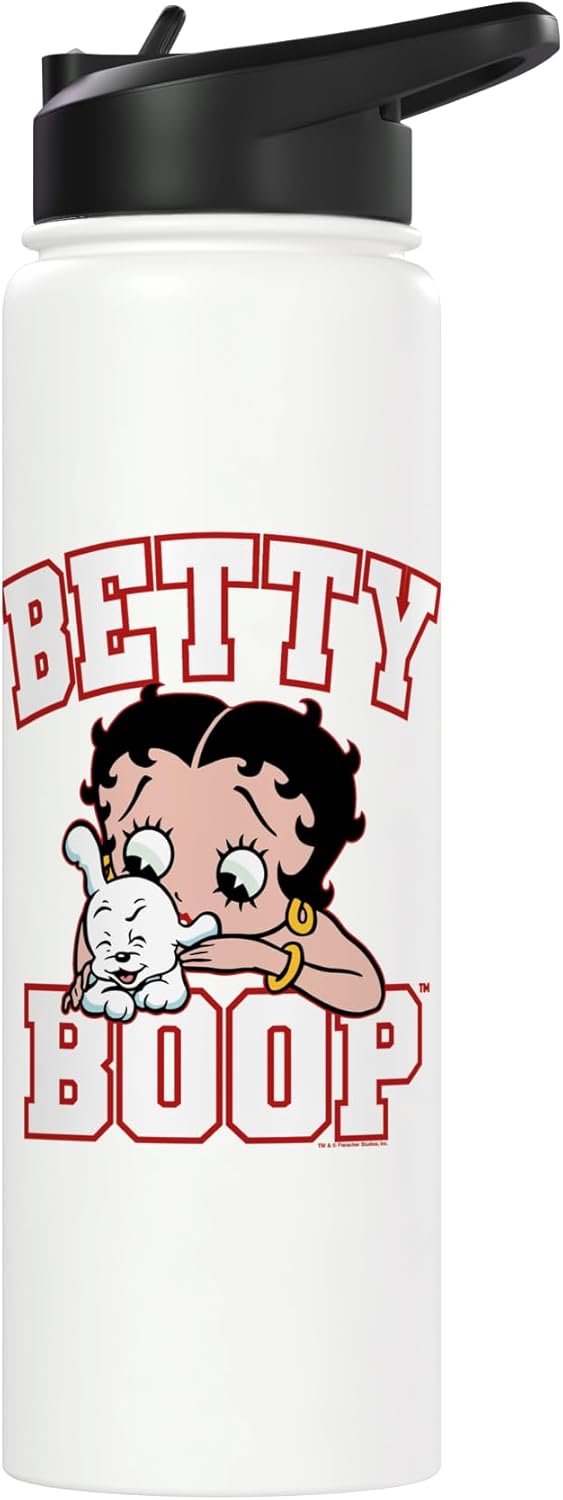 Betty Boop Big Font With Pudgy Stainless Steel Insulated Water Bottle