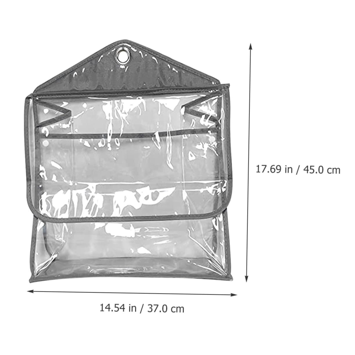 Happyyami Bathroom Hanging Bag Waterproof Toiletry Storage Pouch PVC Polyester Wall Mount Easy Clean