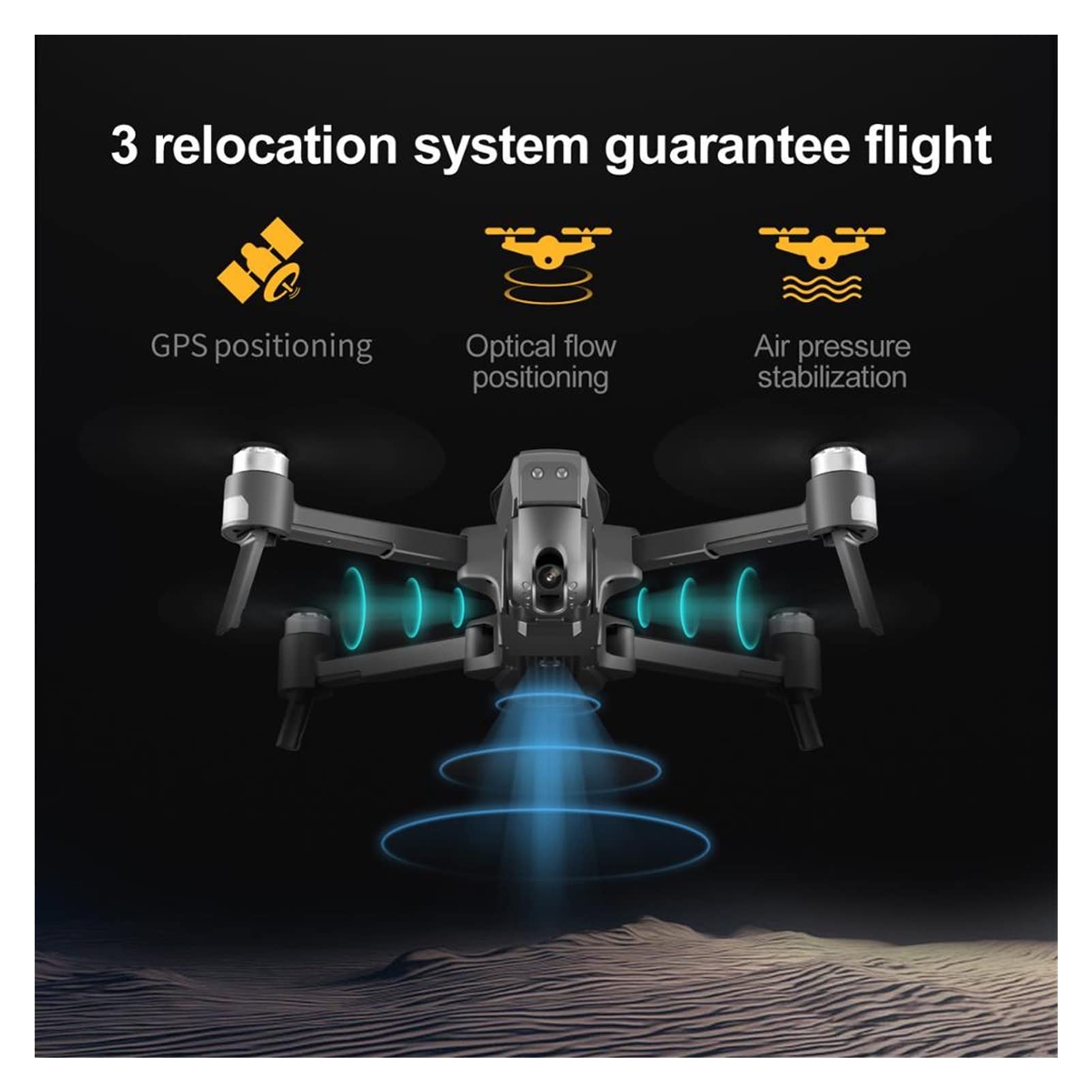 M1 Drone GPS Quadcopter z kamerą 4K HD 1,6 km WIFI Wideo na żywo 1,6 km Odległość kontrolna Lot 25 minut dronem z dronem kamery (Kolor: dron z kamerą 4K)