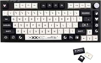 Amazon.com: JSJT Key Caps XDA Profile Black and White Keycaps, 126