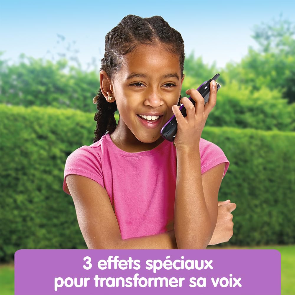 VTech - Kidi Talkie Explorer Violet et Rose, Talkies-Walkies Enfants avec Lampe Torche, Communication Cryptée Sécurisée, Portée de 200 Mètres, Cadeau Enfant Dès 4 Ans - Contenu en Français