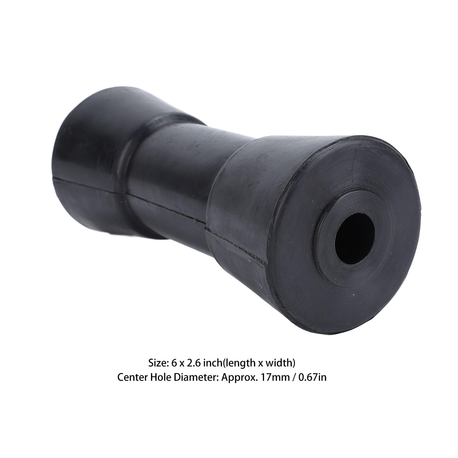 2 Pack 6 Inches Marine Keel Roller, Bow Roller Heavy Duty Boat Trailer Bow Stop Replacement Boat Trailer Parts Boat Trailer Accessories Black