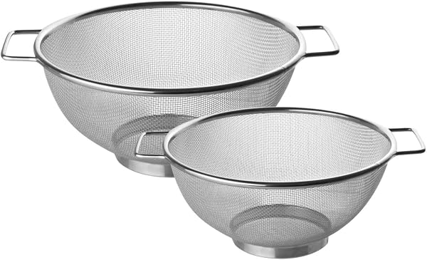Fackelmann 28331 Stainless Steel Sieve Strainer, Strainer, Sieve, Kitchen Strainer, Kitchen Colander, Stainless Steel, 20 x 9.5 cm, Grey - 3