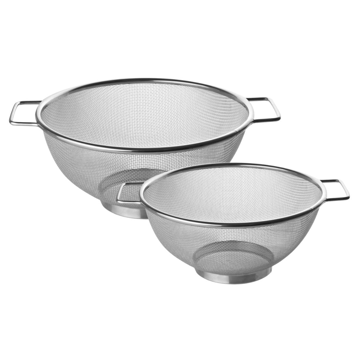 Fackelmann Fackelmann 28331 Stainless Steel Sieve Strainer, Strainer, Sieve, Kitchen Strainer, Kitchen Colander, Stainless Steel, 20 x 9.5 cm, Grey in use