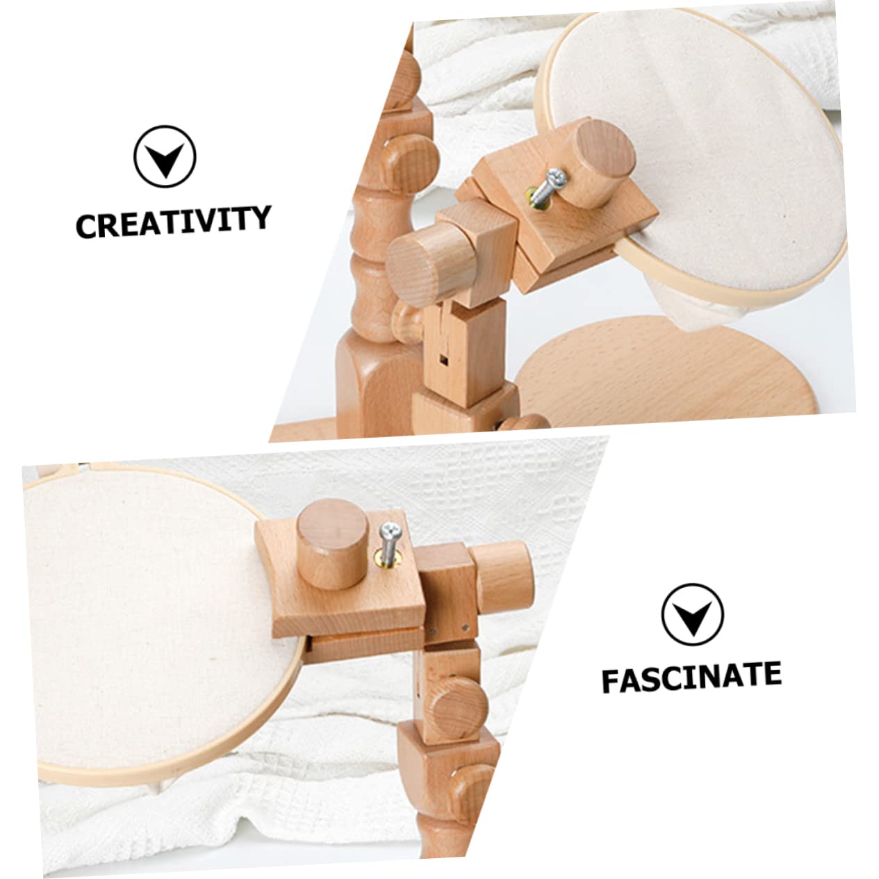 UKCOCO Bastidor De Bordado De Madera Soporte De Para Punto De Cruz Soporte De Escritorio Ajustable Para Costura Casa Bastidor De Escritorio