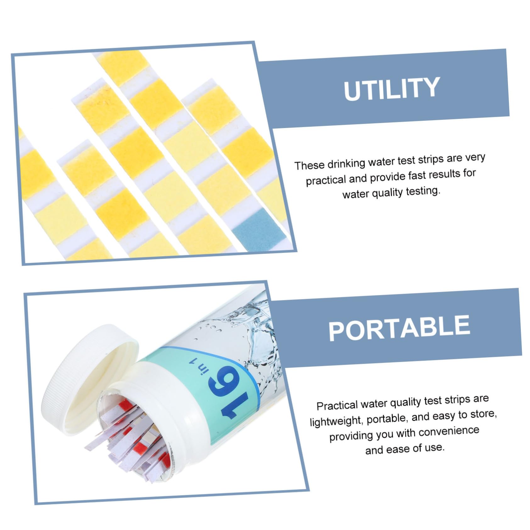iplusmile 5 Sätze Testpapier Für Die Wasserqualität Aquarienfilter Teststreifen Für Aquarien Anlage Wassertest Wasser Test Teststreifen Für Trinkwasser Trinkwasser-teststreifen 100 Stück * 5