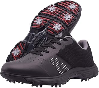 THESTRON Men Golf Shoes Professional Waterproof Spikes Golf Sport Sneakers