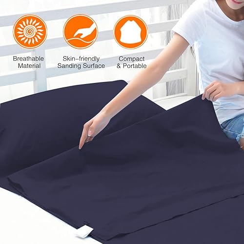 Vista 12 de Saco de dormir ligero para viajes, camping, saco de dormir para adultos, ligero, cálido, hotel, compacto, portátil, para interiores y exteriores