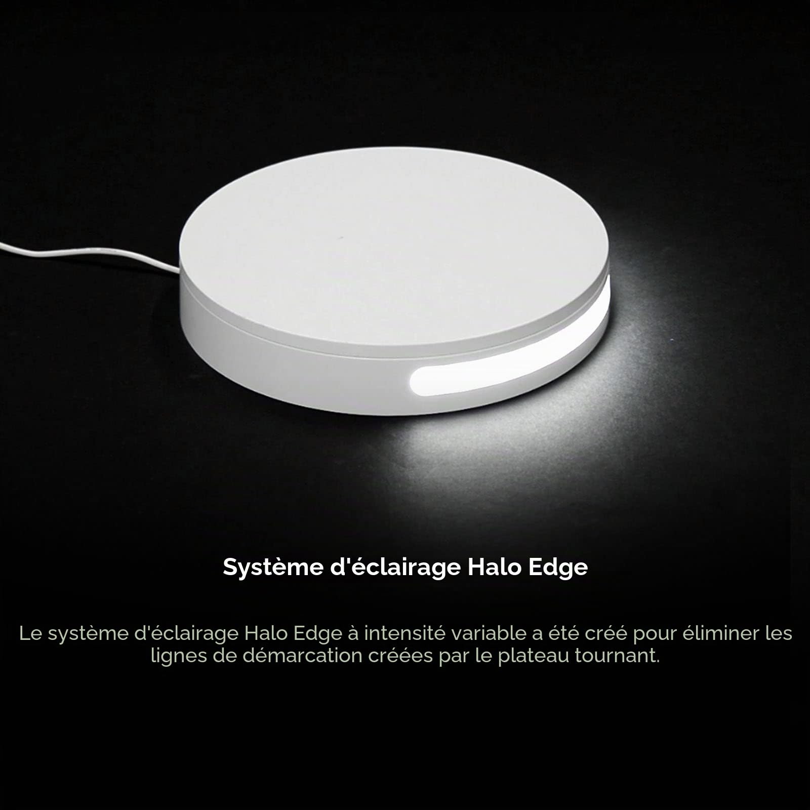 ORANGEMONKIE Plateau Foldio 360 Halo LED 25CM - FOLM1000R