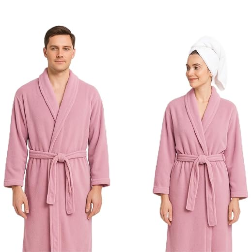 Roupão Microfibra Feminino Masculino Unissex Adulto Quentinho Inverno Frio Super Macio Confortável Antialérgico Secagem Rápida Saída de Banho Casa Hotel Enveloz