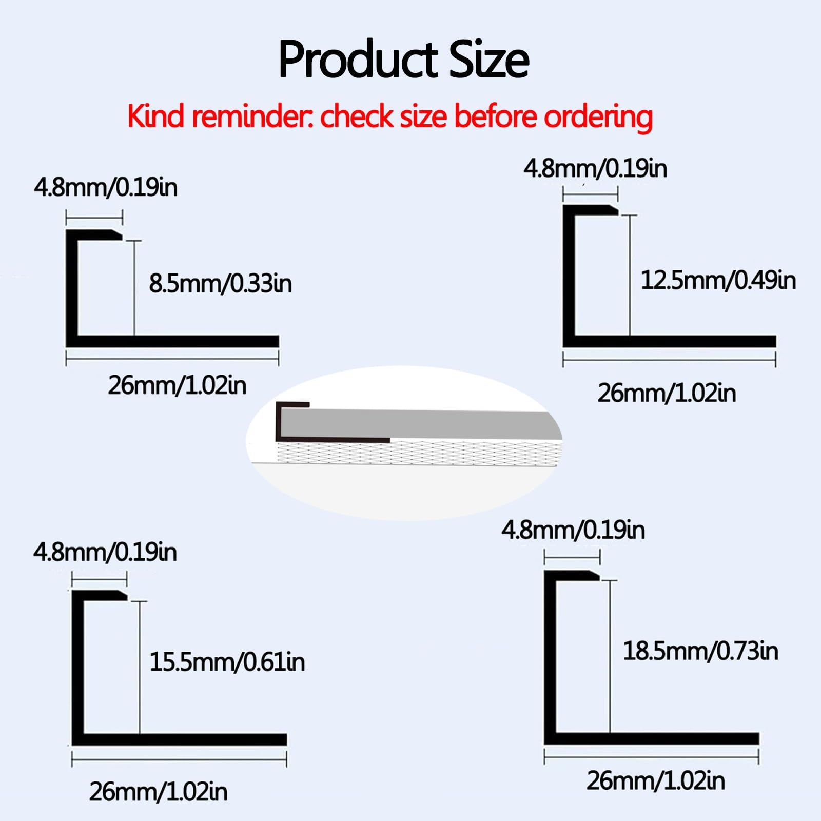 Perfil De Borde De Escalera Flexible En F, Protección Y Duradero Aluminio Cubrecantos Embellecedor Tira De Transición Para Suelos Y Paneles(3pcs)(Gold,1.85 * 90cm(3pcs))