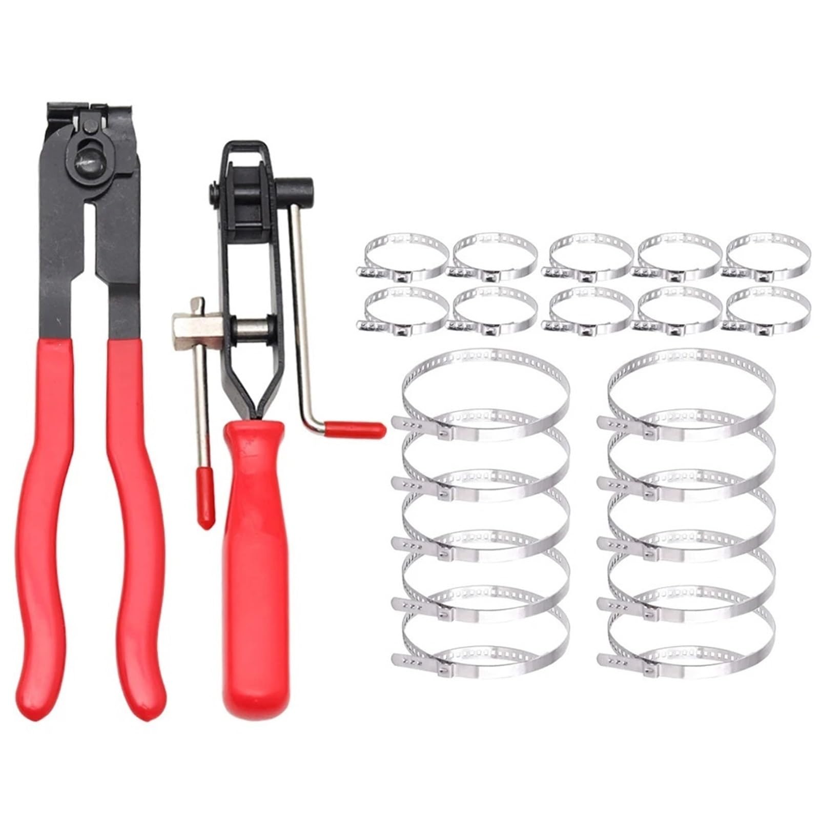 Jeu de joints-soufflets Soufflet De Cardan Kit de pinces pour soufflets cardan en acier inoxydable, outils serrage pour voiture, attaches ou colliers pour auto(22PCS Set)