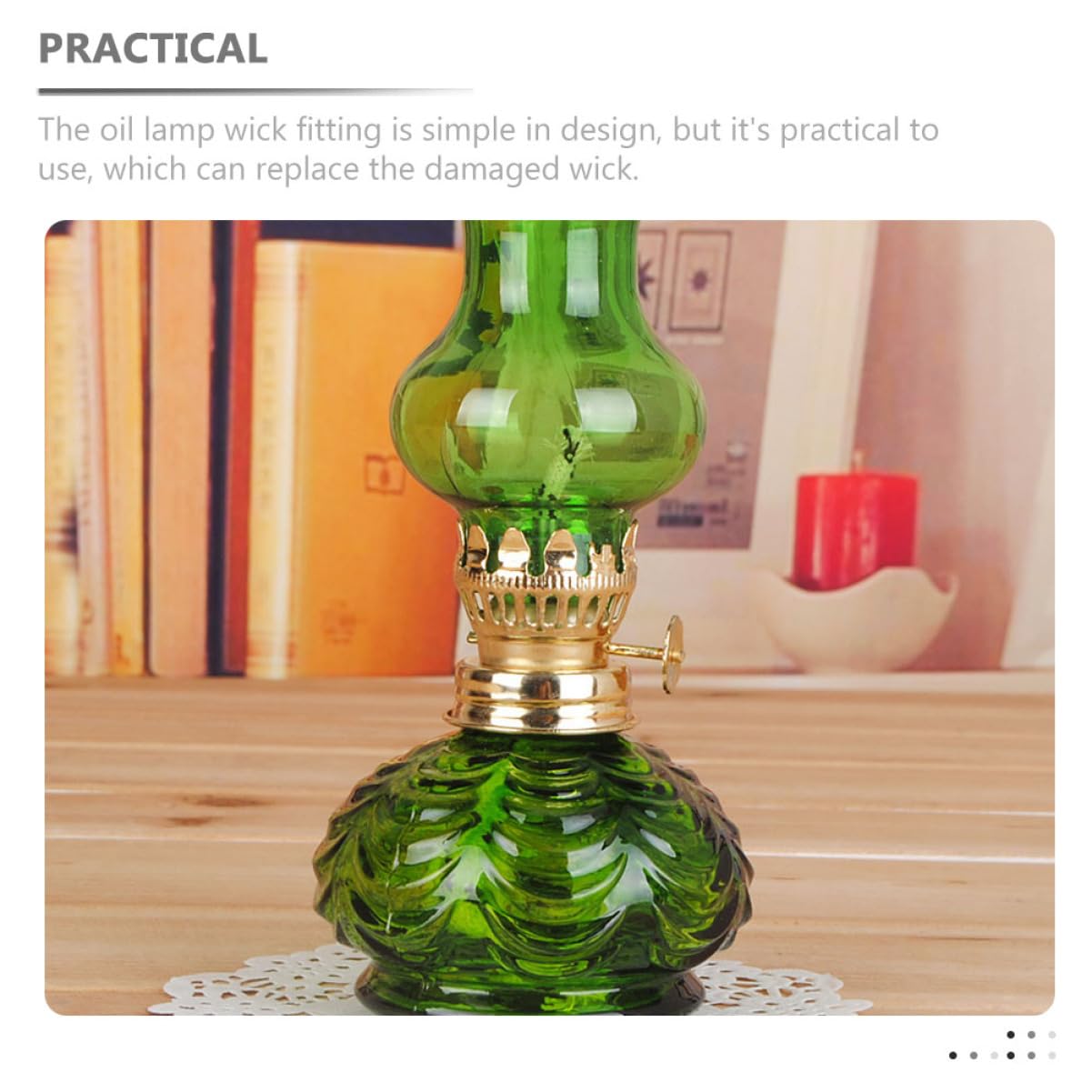 Levemolo 12pcs Kerosene Lamp Wick Holder Replacement Kit Vintage Lamp Base Parts Easy to Use Safe