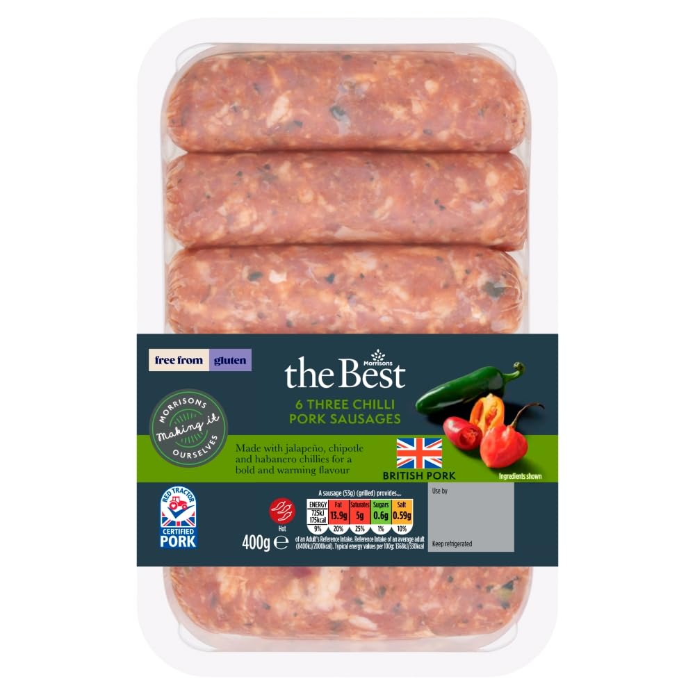 Morrisons The Best Seasonal Three Chilli Sausages 400g