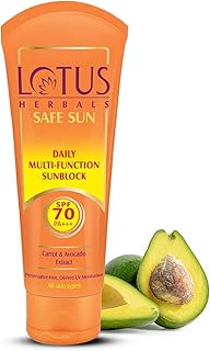 Lotus Herbals Sunscreen SPF 70 PA+++ - 60 grams Cream