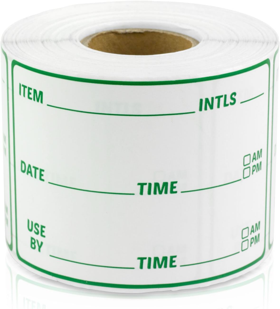 600 Labels, 3 x 2 inch, Green Shelf Life Labels, Use by